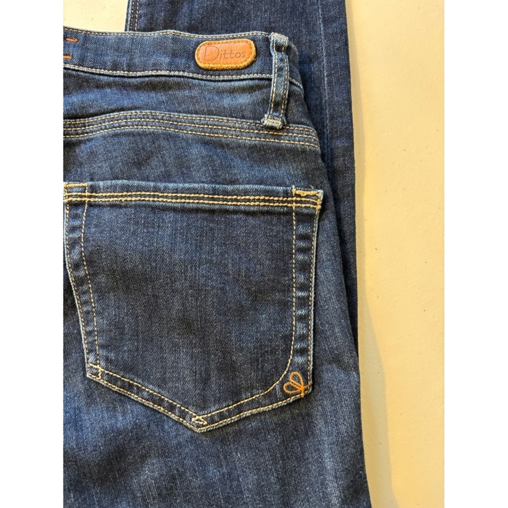 Dittos Skinny Jean Size 25 Dark Indigo Embroidered Elevated Casual Western Ranch - Picture 5 of 8